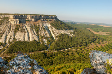 Besh Kosh mountains in sunset near Backhchisaray, 