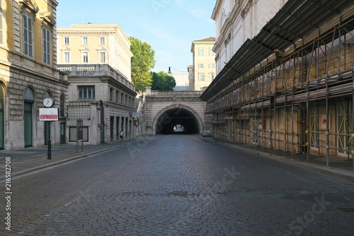 Rome,Italy-July 29,2018: Tunnel - Traforo Umberto in Rome Rome,Italy-July 29,2018: Tunnel - Traforo Umberto in Rome