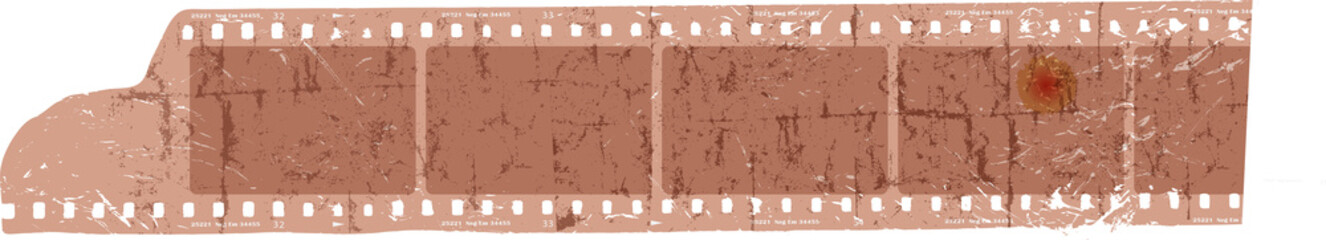 grungy filmstrip, blank photo frames, free space for pictures,vector,fictional artwork