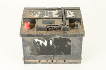Close-up of car battery