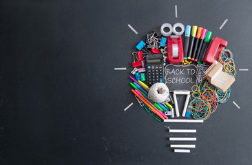 Back to school light bulb concept