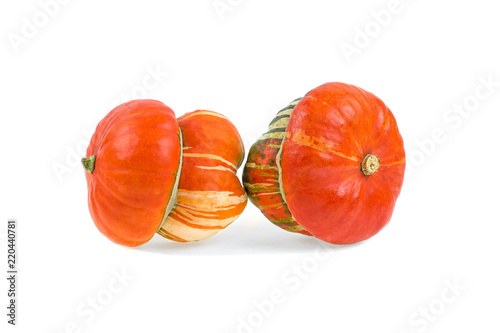 Foto obraz na płótnie canvas czteroczęściowy - "tetraptyk" - pumpkin mushroom isolated on white background
