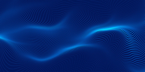 blue 3d particles background design