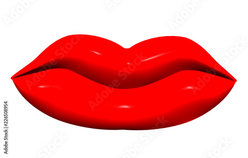 Rote Lippen zum Kussmund © Dr. N. Lange