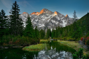 Tatra mountain peaks in the morning