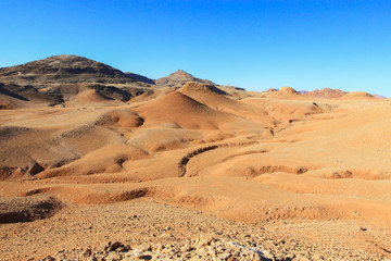 Exotic stone slabs on the hill / The hills in the Namib desert