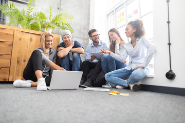 Young creative business people meeting at office.