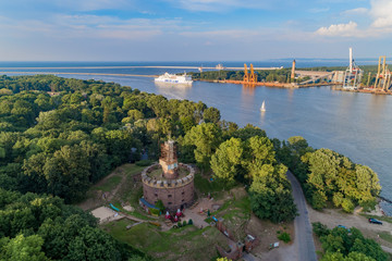 Harbour in Świnoujście aerial view