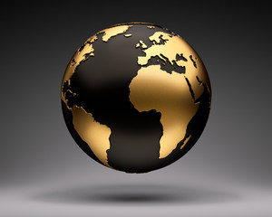 Gold-Schwarzer Globus