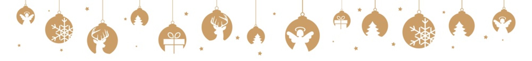 christmas banner golden hanging decorations objects xmas