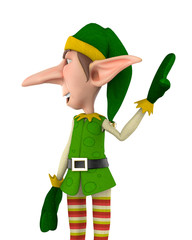 santa helper cartoon in a white background