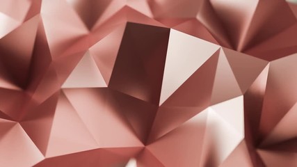 copper Low-poly Background Loop, random waving motion. Seamless loop 4K UHD FullHD.