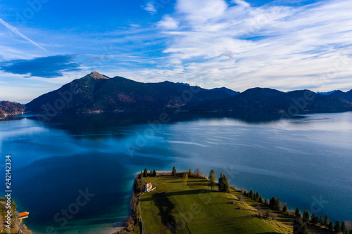 Zdjęcie XXL Widok z lotu ptaka, Kochel am See, Walchensee, Górna Bavaria, Bavaria, Niemcy