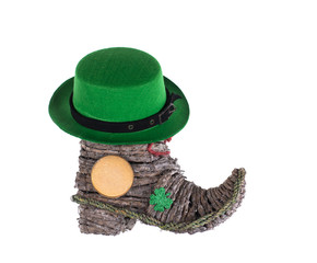St. Patrick's Day green hat on a white background