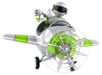 Green robot - 3D Illustration