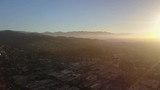Sunrise pan of Hollywood, CA.