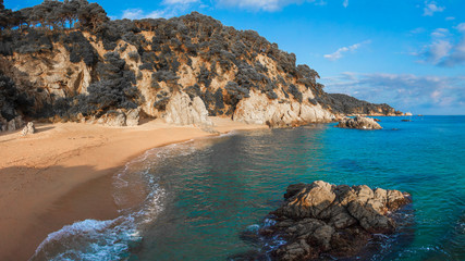 Cala de Boadella beach in Lloret de Mar, Costa brava, Spain