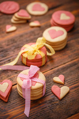 Cookies in the shape of hearts