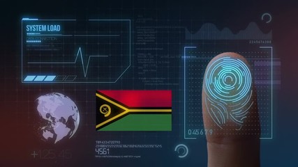 Finger Print Biometric Scanning Identification System. Vanuatu Nationality