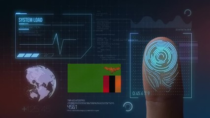 Finger Print Biometric Scanning Identification System. Zambia Nationality