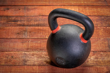 heavy iron kettlebell - fitness concept