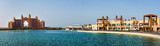 Panoramic view at the palm island in Dubai