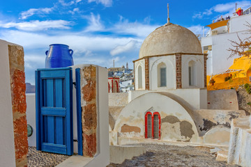 Architecture on the island of Santorini, Greece, Europe