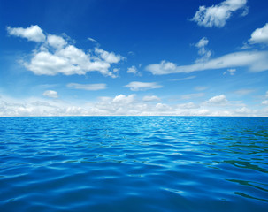 Blue sea water