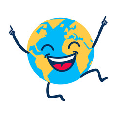 Glücklicher Planet Erde, Cartoon
