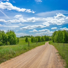 Green meadow landscape