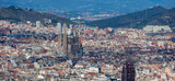 Panoramic cityscape of Barcelona (Spain)