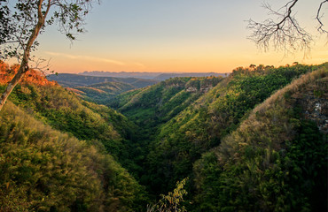 Mountain valley at sunset : Nam Nao, Phetchabun, Thailand