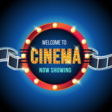 theater sign or cinema sign, frame,border