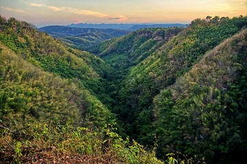 Peak of mountain valley at sunset : Nam Nao, Phetchabun, Thailand
