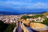 panorama della città di Malaga vista dal Castello di Gibralfaro in Andalusia, Spagna