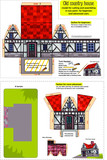 Country house - a model for cutting and assembling. For the best result - print on A3 paper size. Vector format, everything is on separate layers for easy editing.