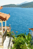 Roof of greek house in suburbs