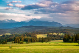 Belianske Tatra mountains in summer at sunset, Poland