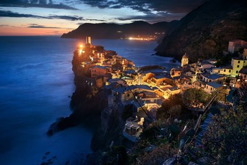 Vernazza at night in Cinque Terre