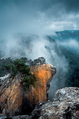 Arise. Fog and mist lifting out of the shrouded dark valleys Hanging Rock