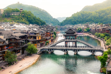 Old bridge and town