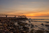The coast of xilxes at dawn on the orange blossom coast