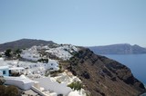 White village life above the Greek sea
