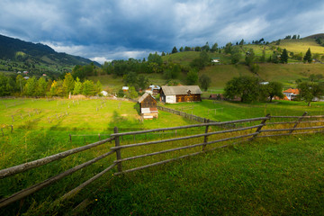Landscape of romanian village Sadova