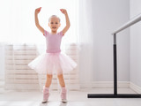 girl is studying ballet.