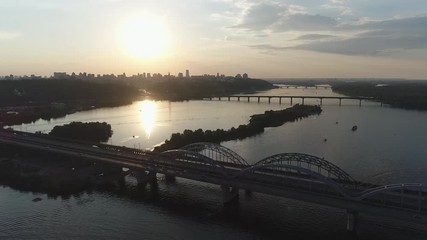 Kiev bridge aerial view