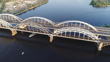 Kiev bridge aerial view