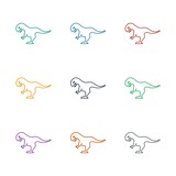 dinosaur icon white background