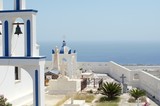 Greek island church with little bells