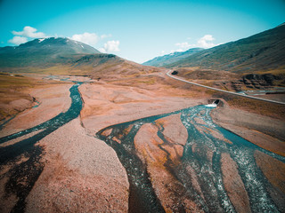 Island Landschaft Luftaufnahme